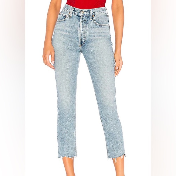 Agolde Riley High Rise Straight Crop Jean Size 26 - Picture 1 of 12